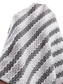 Manfinity Homme 男士条纹单排扣休闲短袖衬衫 - 黑與白 - 查看 5