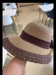 MOTF PREMIUM 海边沙滩防晒草帽 - 駝色 - 查看 10