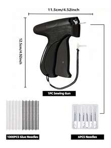 1 + 1000pcs Clothes Repair Sewing Gun Kit, Portable Clothing Mending Sewing Machine, Quick Stitch Gun, Mini Sewing Gun, Fast Mending Clothes Quilt Sewing Gun, Sewing Binding Machine - Black - View 8