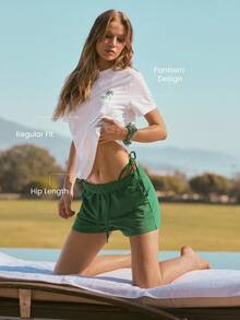 GLOWMODE Pima Cotton Extended Vacay Ultra-Soft Breathable Stretchy Hip Length Regular Fit Graphic Tee Daily Casual Outdoor Wear - White - View 2