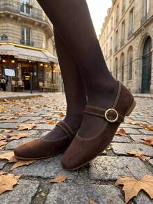 Functional Classic Dancers For Office, Contemporary Use Easy To Combine With Any Outfit - Chocolate Brown - View 4
