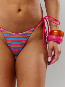 Musera Resort Quần bikini buộc dây bên hông bằng vải bông kẻ sọc, thích hợp cho kỳ nghỉ hè, du lịch biển, Casa Calypso. - Nhiều màu - Xem 6