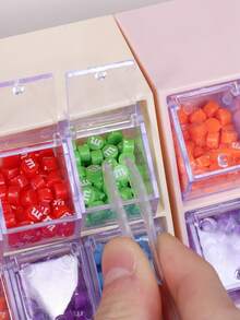 1PC Miniature Cute Drawer Style Snack Storage Rack - Dollhouse Mini Supermarket Shelves & Organizer, Tiny Food Display Stand For Fairy Garden, Dollhouse Accessories, Boho Miniature Decor, Collectible Toy For Model Lovers - Multicolor - View 4