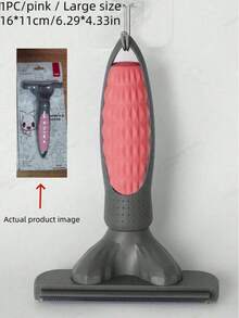 1件装 S/M/L 尺寸宠物去毛刷，猫狗毛发去除工具，用于去除掉毛、清洁和美容 - 粉色 - 查看 11