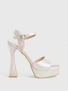 CUCCOO LuxiPop Women Heeled Sandals - Apricot - View 1