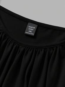 SHEIN EZwear 3件套加大码女式褶皱宽松吊带背心，可调节肩带，适合春夏穿着 - 彩色 - 查看 9