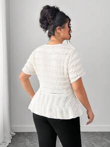 Elenzga Áo thun thời trang mùa xuân/hè kiểu Pháp lãng mạn cổ điển thanh lịch thường ngày với điểm nhấn nơ. - trắng - Xem 2
