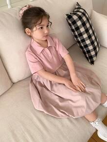 Dazy Kids Young Girl Color Block Ruffle Casual Everyday Party Dress Summer - Pink - View 5