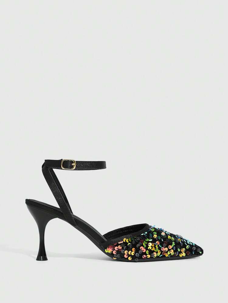 CUCCOO SZL Women Shoes Sexy Fashion Women's High Heels Shoes Sparkling Sequins Design Banquet Party Women's High Heels Nightclub Party Sexy Wear Women's Shoes Spring Shoes