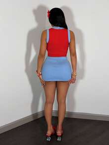 Slaydiva 2026春夏新款休闲度假波西米亚风修身钩针红色圆领无袖背心+迷你裙女式毛衣两件套。适合日常穿着、购物、旅行、度假、海滩、西部风、游牧风、波西米亚风、机场穿搭、节日、音乐会、约会等场合。另有女士背心上衣蓝色Y2K短款羊毛两件套女式吊带背心夏季Y2K吊带背心。 - 彩色 - 查看 14