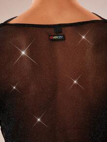 FeverCity Sexig, genomskinlig t-shirt i mesh för män - Svart - Visa 6