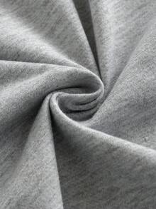 PAVTROS Men's Letter Print Drawstring Waist Pocket Casual Shorts - Grey - View 8