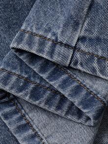 DAZY Women's Casual Washed Pocket Belt Sleeveless Denim Dress, Summer,Wedding Guest Dress Women - Blue - View 7