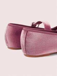 CUCCOO DOLLMOD Women's Shoes Medium Purple Round Toe Velvet Flats Spring Shoes - Light pink. - View 10