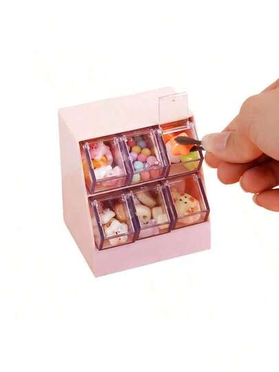 Miniature Snack Storage Rack, Cute Drawer Style Small Storage Rack, Dollhouse Mini Supermarket Ornament Toy
