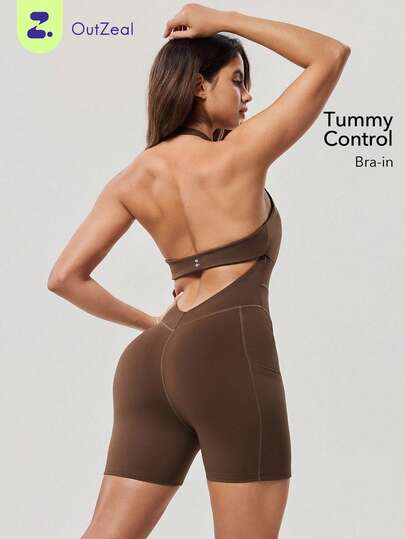 OutZeal Women Sports Jumpsuits Daily Casual Quick Drying Tummy Control Bra-In