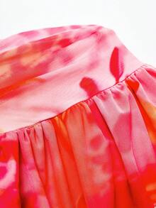 Coolane Women's Spring/Summer Chic Y2K Boho Beach Outfits Floral Stretchy Pink Tube & Skirts Two Pieces Outfits - Pink - View 8