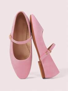CUCCOO DOLLMOD Sepatu Flat Wanita Kasual Serbaguna untuk Perjalanan Sehari-hari, Cocok untuk Natal dan Musim Semi. - Merah Jambu. - View 2