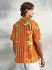 Airaco Áo sơ mi nam tay ngắn in họa tiết kẻ sọc, thích hợp cho kỳ nghỉ hè. - Nhiều màu - Xem 2