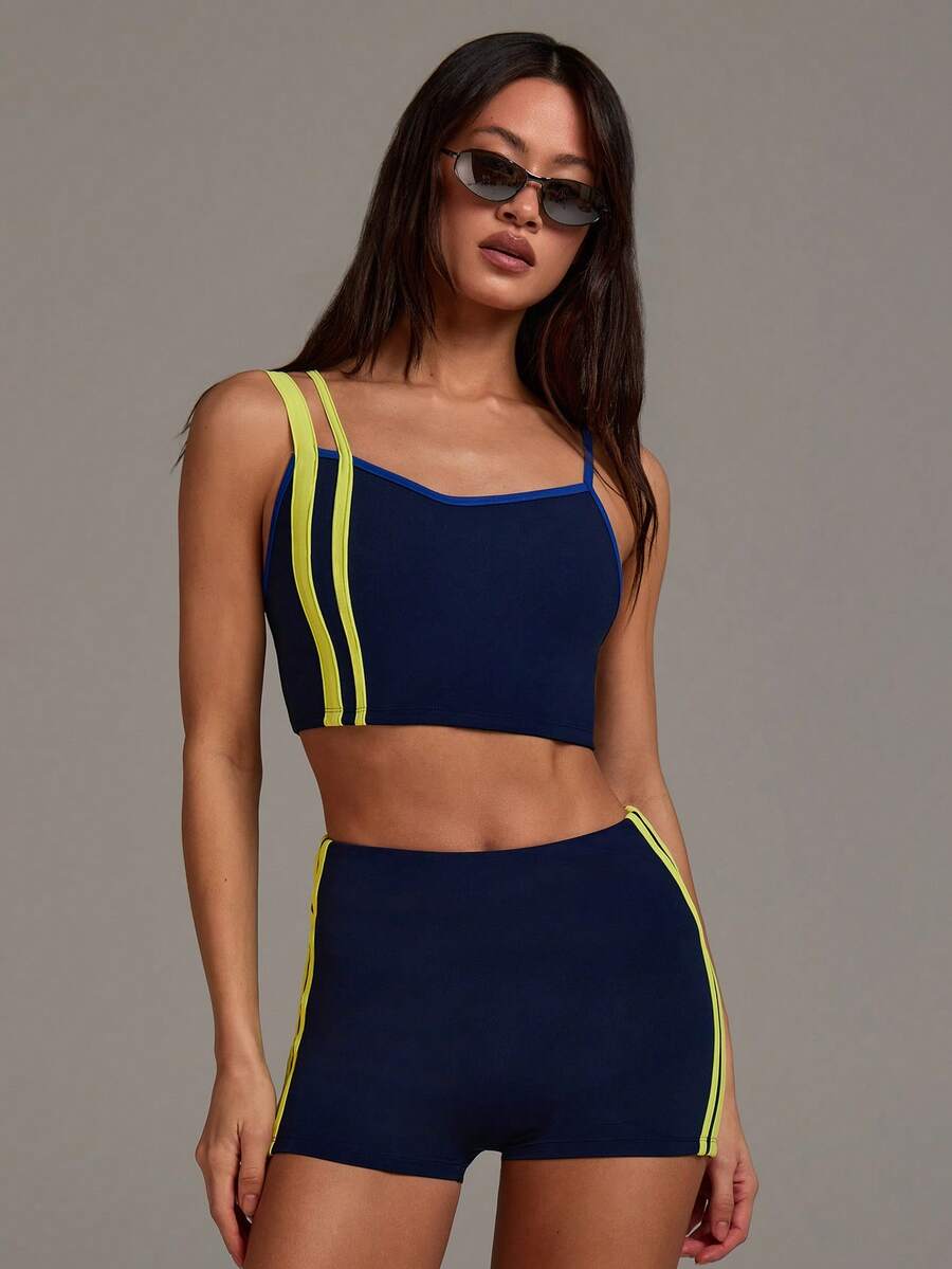 Athîral Bộ đồ thể thao nữ thường ngày phối màu tương phản - Nhiều màu - Xem 1