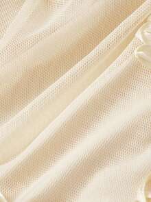 SHEIN MOD 杏色露背蕾丝刺绣短裙——魅力宫廷风，梦幻浪漫，适合约会、派对、女士春夏装、春假、度假、野餐、节日、生日等场合。 - 杏色 - 查看 6