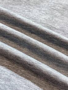 Attitoon Camiseta ajustada de mujer de manga corta con cuello redondo y manga raglán de color contrastante en estilo retro casual, adecuada para el verano - Gris Claro - Ver 4