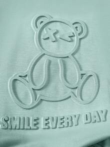 SHEIN Little Byeori 2pcs Kids Boy Casual Versatile Comfortable Round Neck Loose Short Sleeve Knit T-Shirt And Denim Shorts Set,Kids - Mint Green - View 5
