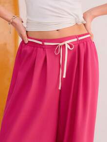 Athîral 女士休闲宽松系带灯笼裤 - 粉色 - 查看 2