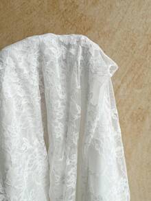 Soleia Đầm mini hở lưng ren trơn màu thanh lịch gợi cảm cho nữ - trắng - Xem 7