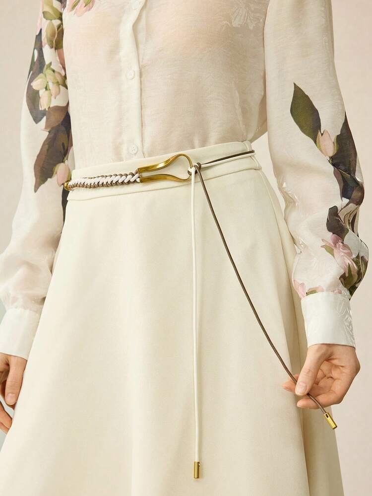 U-SHAPED BUCKLE KNOTTED WAIST BELT