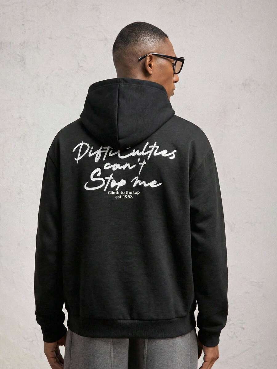 AKNOTIC Business Casual Áo len nam dáng rộng, có mũ, thích hợp cho mùa thu/đông.