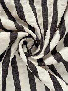 EMERY ROSE Women's Striped V-Neck Tie Waist Casual Jumpsuit - Multicolor - View 9