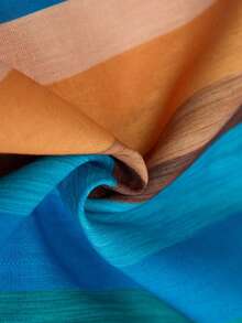 CLARA VERO Set di top monospalla a righe e pantaloni a zampa, vestibilità regular, perfetto per feste estive, vacanze al mare o weekend, realizzato in tessuto leggero non elastico al 100% in poliestere - Multicolore - Visualizzare 2