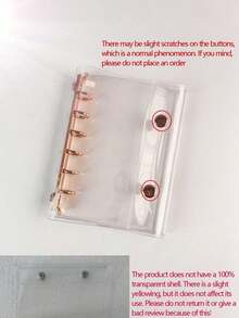 A7 透明便携式文件夹，采用双按扣设计，可存储精美照片，可用作相册，省钱，文具，笔记本，贴纸书，办公用品，学校用品，返校 - 彩色 - 查看 23