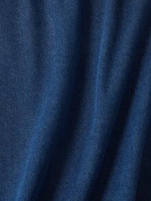 GlowEve 女士休闲牛仔裙，腰部采用镂空和搭扣设计 - 藍色 - 查看 4