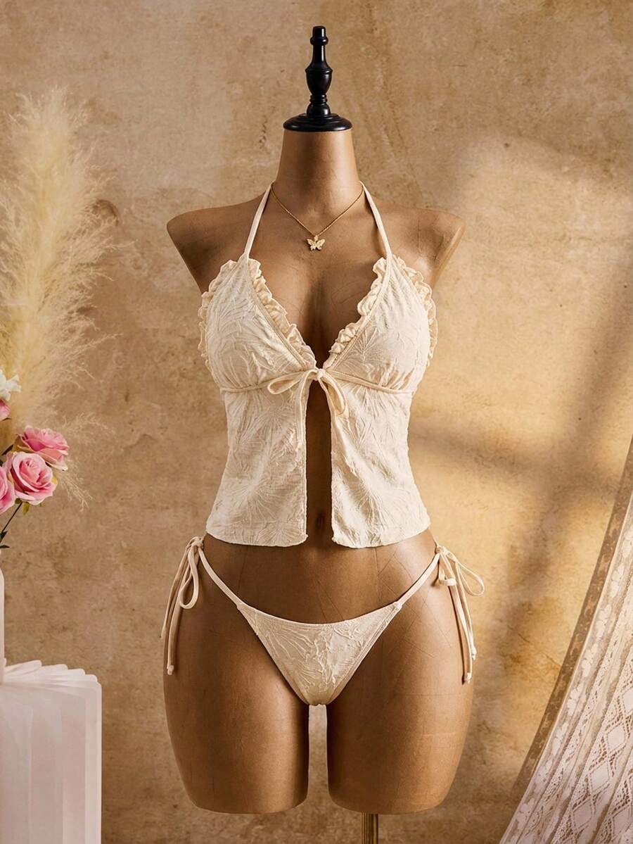 Swim Mod Bộ sưu tập đồ bơi nữ mới năm 2026 dành cho học sinh, phù hợp cho kỳ nghỉ, hẹn hò, trà chiều, phong cách miền Tây, du thuyền, bãi biển, đảo, du lịch đường bộ, mọi mùa, lễ hội âm nhạc, kỳ nghỉ Boho, kỳ nghỉ Bohemian, mùa thu thư giãn, phong cách Boho miền Tây, vải dệt jacquard hoa văn Provence thanh lịch, áo hai dây bikini nữ, bộ bikini Boho buộc dây, bộ bikini xếp nếp, đồ bơi cho nữ, bikini màu kem Boho, bộ đồ bơi nữ có áo khoác ngoài, bộ đồ bơi nữ họa tiết vỏ sò, bikini đi nghỉ mát. - Nhiều màu - Xem 1