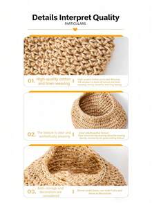 1PC Bohemian Woven Teardrop Wall Hanging Basket Storage For Kitchen Fruits Vegetables Home Decor Organizer Plant Holder Farmhouse Style - Khaki - View 13