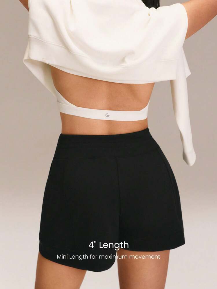 4.0'' SoftCalm Modal Easy Does It Soft Silky-Smooth Breathable Relaxed Fit Adjustable Drawstring Waist High Waist Side Pockets Shorts Daily Casual Wear