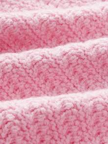 lacRébo Pink Crocheted Square Neckline Top With Short Puff Sleeves, Tied At The Back, For Spring And Summer Spring Summer French Style Parisian Style - Pink - View 9