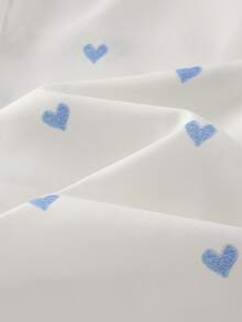 GlowEve Women's Heart Print Drawstring Waist Long Pants - Random Floral Pattern - White - View 3