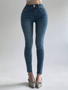 DAZY Skinny Distressed Slim Fit Women Jeans - Blue - View 5