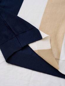 Manfinity CityGents Men's Striped Crew Neck Short Sleeve Casual Knit Top - Multicolor - View 8