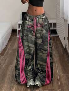 Muchica Quần nỉ nữ dệt kim họa tiết rằn ri phối nhiều mảnh, thêu ruy băng. - Nhiều màu - Xem 1