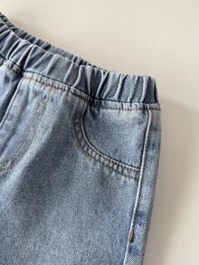 Bộ 2 món áo ba lỗ và quần short denim cho bé trai - Rửa nhẹ - Xem 7