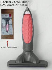 1件装 S/M/L 尺寸宠物去毛刷，猫狗毛发去除工具，用于去除掉毛、清洁和美容 - 粉色 - 查看 13