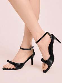 CUCCOO DOLLMOD Women Heeled Sandals Spring Shoes Summer - Black - View 3