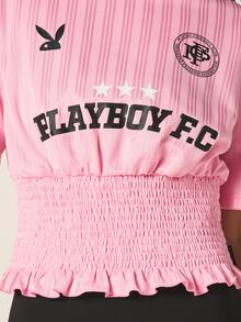 Missguided x Playboy Women Tops - Baby Pink - View 4
