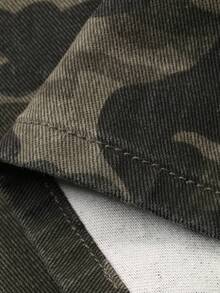 DAZY Spring Leopard Print Loose Casual Cotton Denim Jeans For Women - Army Green - View 7