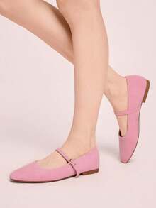 CUCCOO DOLLMOD Sepatu Flat Wanita Kasual Serbaguna untuk Perjalanan Sehari-hari, Cocok untuk Natal dan Musim Semi. - Merah Jambu. - View 5
