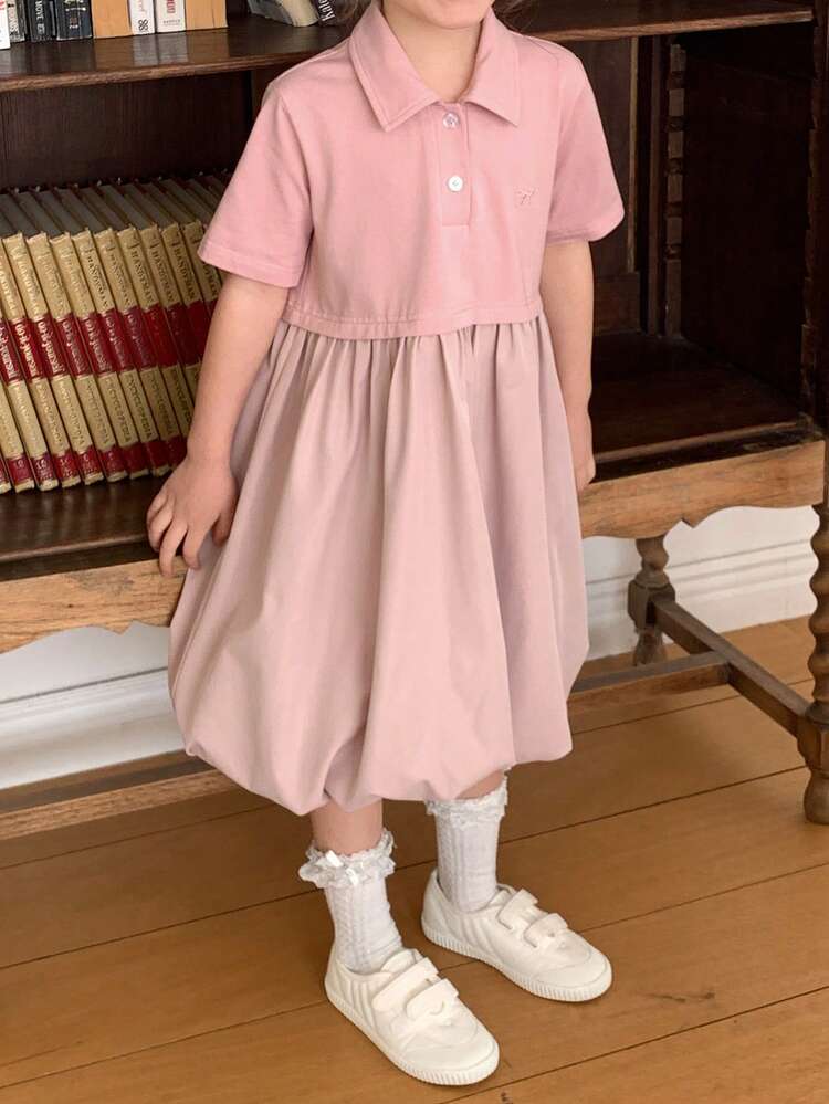Young Girl Color Block Ruffle Casual Everyday Party Dress Summer